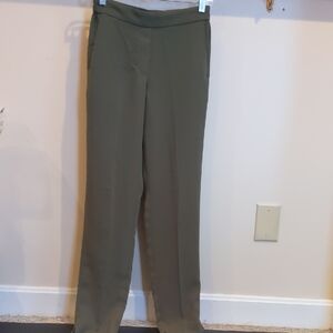 J. Crew Olive Straight-Leg Trousers